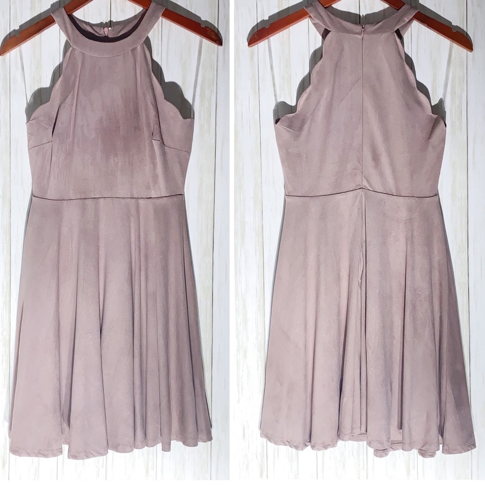 Altar’d State Halter Dress with Scallop Sleeves